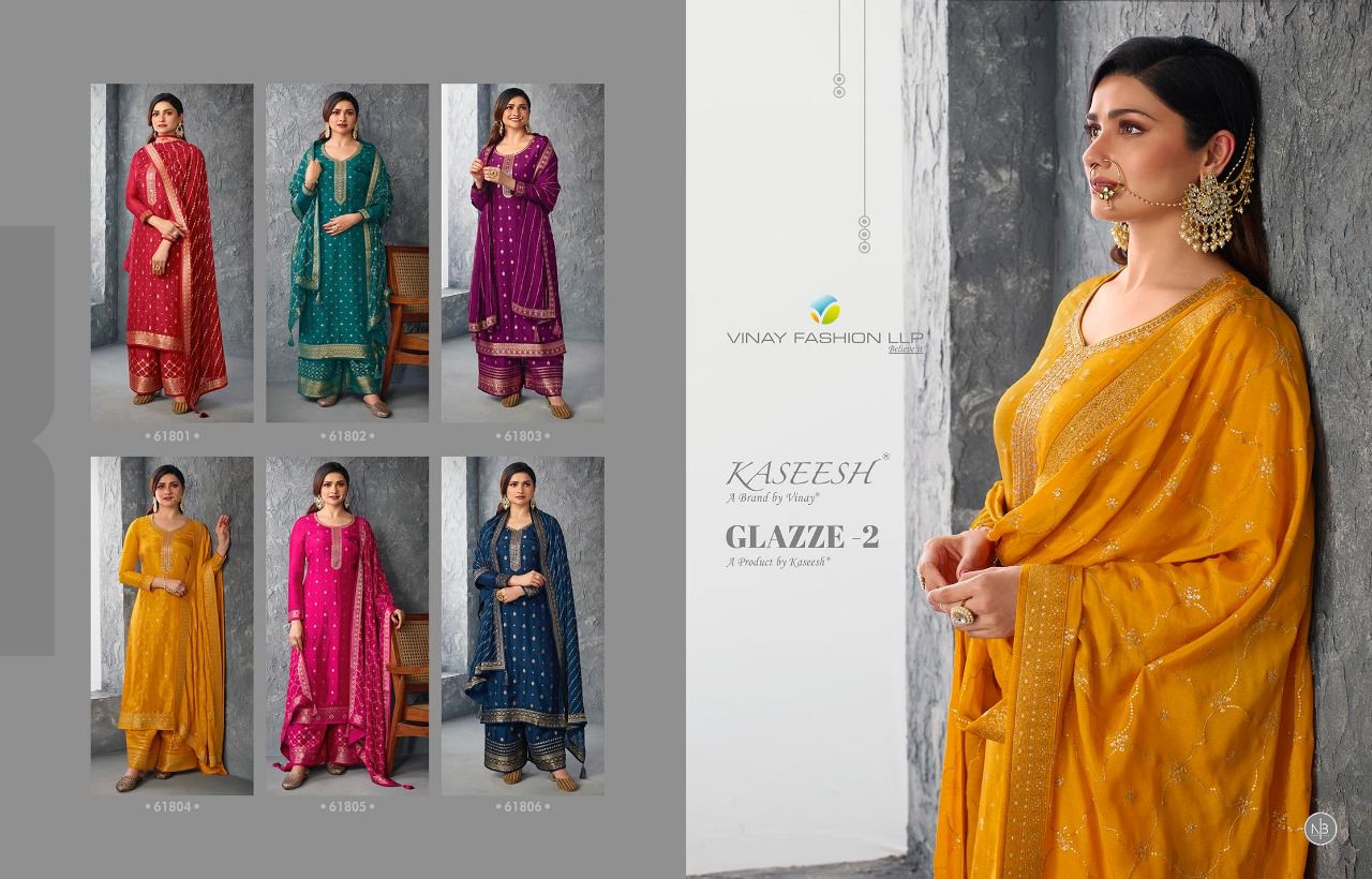 Vinay Kaseesh Glazze 2 Festive Wear Wholesale Salwar Suits Collection 